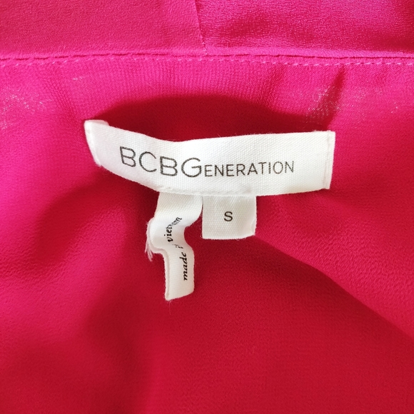 BCBGeneration Ruffled Front Faux Wrap Dress - Picture 2 of 4